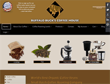 Tablet Screenshot of buffalobuckscoffee.com